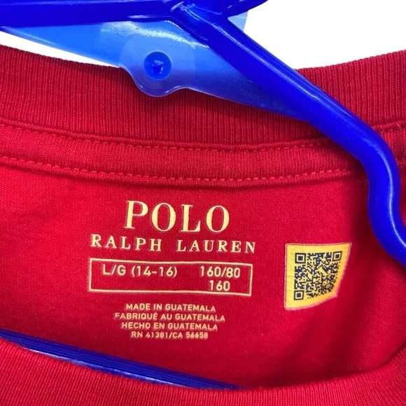 Polo Ralph Lauren Boys Short Sleeve Red Retro Logo T-Shirt - Picture 3 of 5